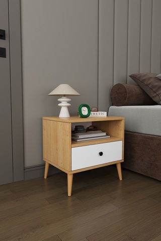 Modern Çekmeceli Komodin Şifonyer %100 Mdf Çok Amaçlı Organizer Kmd02 Beyaz - Karına
