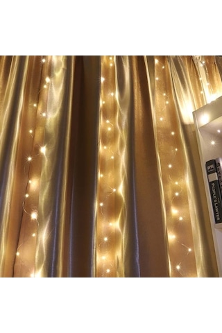 Novahub 300 Led Usb Kumanda Işıklı Perde Aydınlatma, 8 Modlu Su Geçirmez Işık Şeridi, İç/dış Mekan Kullanımı Beyaz Beyaz