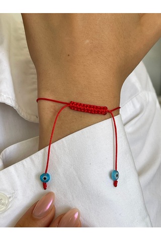 14 Ayar Altın Nazar Boncuklu 3 Dorikalı Altın Şans Bilekliği Altın