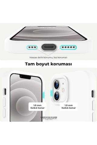 İphone 13/14 Uyumlu Lansman Kılıf Leke Kir Su Tutmayan Yüzey İçi Kadife Mükemmel Hissiyat Beyaz