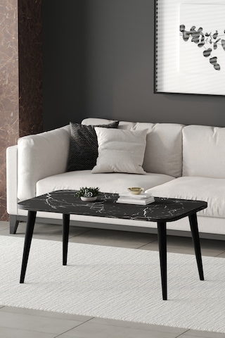Roma Orta Sehpa Metal Ayaklı , Orta Sehpa , 100 X 60 X 50 Cm Siyah Metal