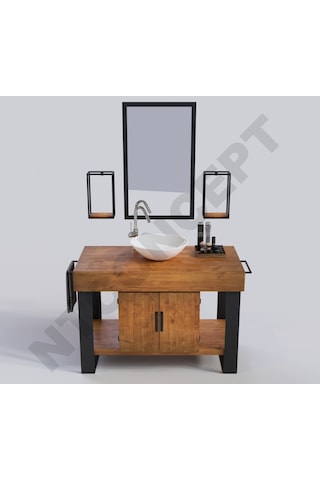 Ntconcept Arwen Doğal Ahşap Hilton 3'Lü Set Açık Ceviz