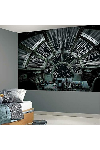Millennium Falcon Soy Ve Yapıştır Duvar Resmi - 3 2 M X 1 8 M Çok Renkli