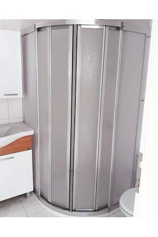 Nokta Duşakabin 90 x 90 Oval Teknesiz Mika Camlı Duşakabin Şeffaf