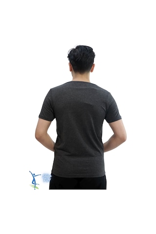 Sermoda Erkek Slim Fit V Yaka Tişört - Dar Kesim Basic Günlük T-shirt Antrasit