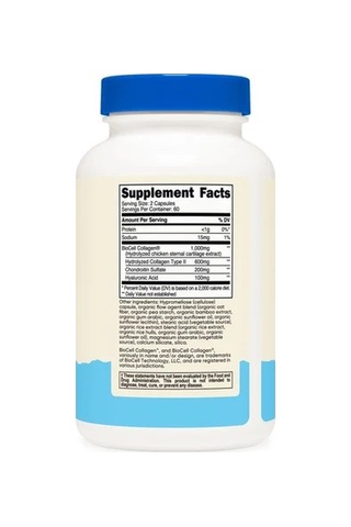 Biocell Kolajen 1000 Mg 60 Kapsül - Hydrolyzed Type Iı Collagen & Chondroitin- Usa Menşeii