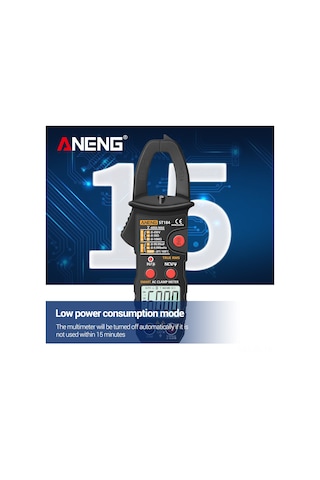 Jeemson Aneng St184 Siyah Gerçek Rms Klepmetre - Ac/dc Voltaj, Akım, Direnc, Kapasite, Sıcaklık, Frekans Ölçümü Pil Yok