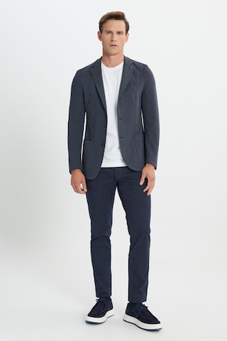 Ac&co Erkek Lacı Slim Fit Dar Kesim Mono Yaka Desenli Torba Cepli Ceket
