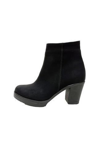 Efsun 2303-22 Yağlı Deri Fashion Fermuarlı Kadın Bot Siyah