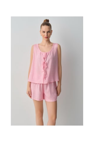 Suwen Cute Atlet Şort Pijama Takımı Wsh109102201083 Pembe