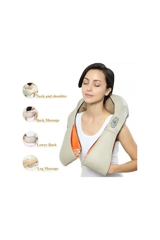 Ovmalı Isıtmalı Boyun Bel Omuz Sırt Masaj Aleti Cihazı ve Masaj Çok Renkli