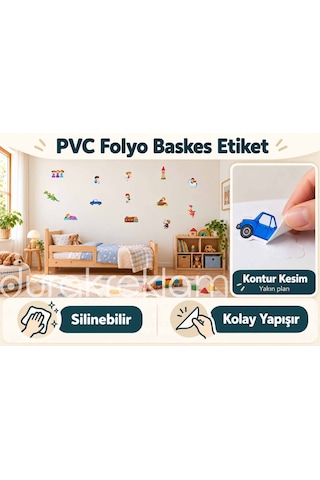Masal Dünyası Çocuk Odası Duvar Sticker Seti Prenses, Ejderha Ve Peri Figürlü Pvc Folyo Etiket Çok Renkli