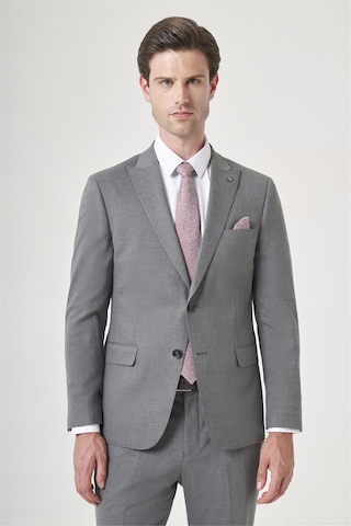 İmza Gri Kırlangıç Yaka 6 Drop Slim Fit Tam Astar Esnek Takım Elbise 1001260148