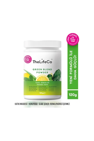 Thelifeco Green Blend Yeşil Sebzeler İçecek Tozu 120 G