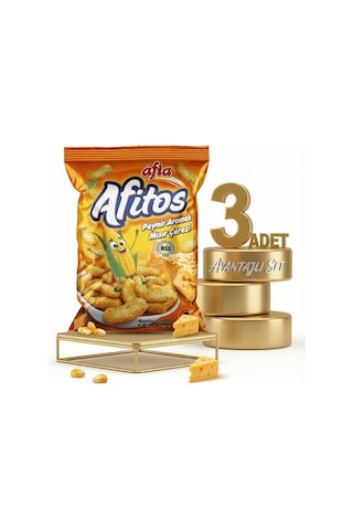 Afia Afitos Peynir Aromalı Mısır Çerezi 3x50 Gr
