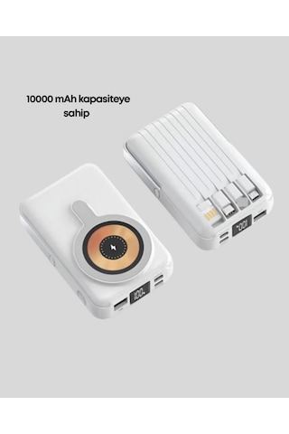 Hnrlıshp Manyetik Kablosuz Powerbank 22.5w Hızlı Şarj Lcd Ekranlı Çok Renkli