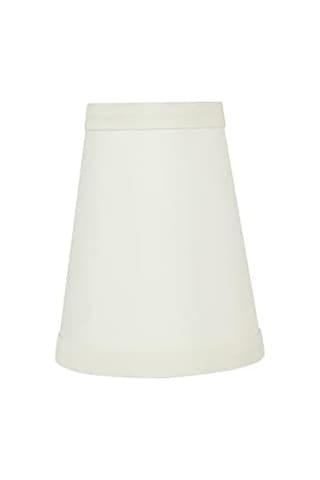 Aspen Creative 32666-2 Küçük Sert Sırtlı İmparatorluk Şekilli Avize Seti 2&apos Li Paket , Beyaz Geçiş Tasarımı, 10,16 Cm Alt Genişlik 5,88 Cm X 10,16 Cm X 12,7 Cm Klipsli Lamba Gölgeliği Açık Ahşap