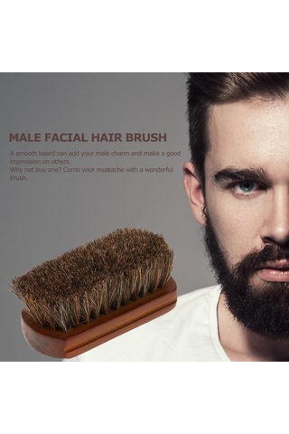 Wezone Ahşap Kolu At Kılıfı Sakal Fırçası - Ev Ve Seyahat İçin Dergi, Bakım Ve Masaj