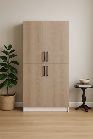 4 Kapaklı Çok Amaçlı Dolap 189 90 35 Cm Ahşap