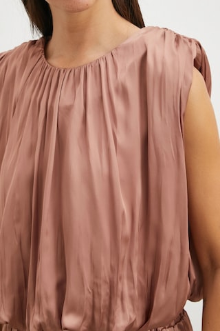 Uterpe Pileli Kolsuz Crop Bluz Tarçın