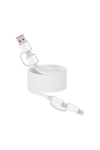 Zore Spiral Magnetik Örgülü Tasarım 4in1 A+c To C+l Kablo 1m Zore Spiral Magnetik Örgülü Tasarım 4in1 A+c To C+l Kablo 1m