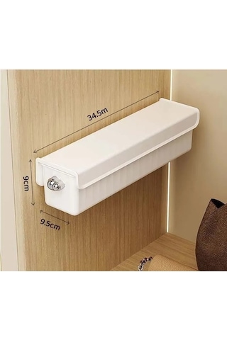 Didadodo 6 Bölme Taşınabilir Organizatör - 34,5x9,5x9 Cm, Beyaz Pratik Saklama Çözümü Küçük Mutfak Yardımcısı Beyaz