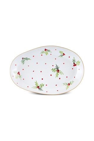 Karaca New Year Yılbaşı Kokina Oval Kayık Tabak 33 Cm