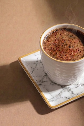 Keraart Trigon Doğaltaş 2 Kişilik Kahve Sunum Seti - 4 Parça Çok Renkli