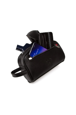 Tuldar Erkek Deri Portföy Clutch Traş Kozmetik Bakım Ve Günlük El Çantası Tul374 Siyah