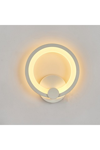 Ranyeek 3063 Model 12w Led Duvar Lambası - 3000k Sıcak Beyaz Işık, Akrilik-demir, 85-265v Geniş Voltajlı, Yatak Odası, Oturma Odası Için Beyaz