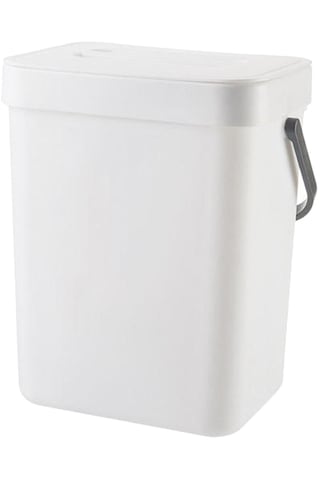 Suntek Modern Atık Çöp Kutusu Duvara Monte Ofis Mutfak Kapağı Beyaz 3l Beyaz