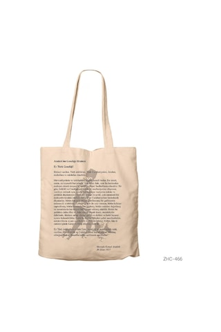 Atatürk Gençliğe Hitabe Kanvas Bez Çanta Çok Renkli