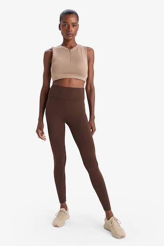 Defacto Defactofit Toparlayıcı Yüksek Bel İçi Yumuşak Tüylü Beli Saran Basic Düz Sporcu Tayt W8206az25aubn192 Kahve