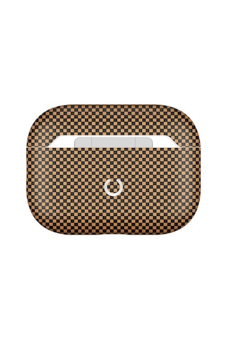 Mobaxaksesuar Apple Uyumlu AirPods Pro 1. / 2. Nesil İle Kılıf 600d Karbon Fiber Yapılı Kulaklık Kılıfı 43 Gold