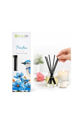 Ayrex Pudra Koku Çubuklu Oda Kokusu Reed Diffuser 50 Ml Uzun Süre Kalıcı Ev Ofis Salon Yatak Odası Dekoratif Ortam