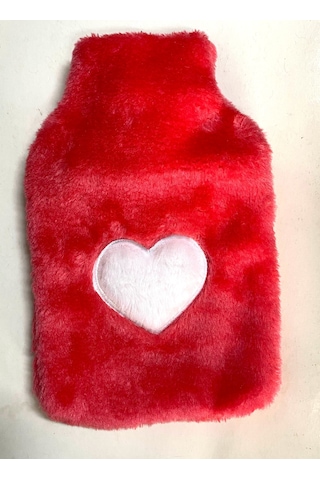 Sıa Sıcak Su Torbası Peluş Kalpli Termofor Pembe 26 x 17 x 2 CM 1 L