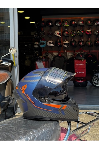Mts Fullface Kask Ece2206 Sertifikalı Güneş Vizörlü Açık Beyaz