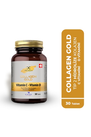 Provega Collagen Gold Kolajen MSM Vitamin C ve D Vitamin 30 Kapsül