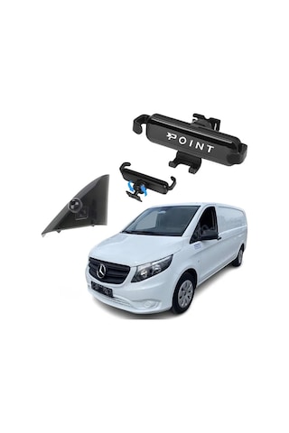 Mercedes Vito Araca Özel Cep Telefon Tutacağı Robotik Oynar Başlık 2015-2024 Arası Profesyonel Ürün Siyah