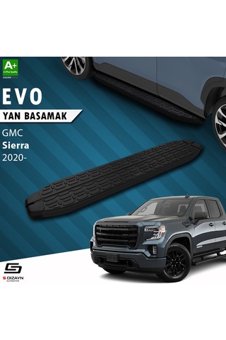 S-dizayn Gmc Sierra 5 Uzun Şase Evo Siyah Yan Basamak 253 Cm 2020 Üzeri