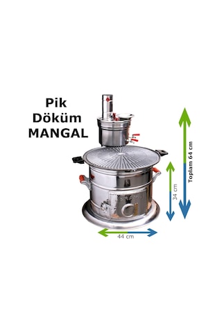 Yaramış 14 Parça Demir Döküm Tüplü ve Kömürlü Mangal
