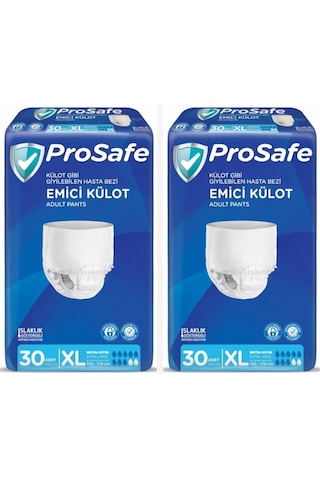 Prosafe Emici Külot Xlarge Ekstra Büyük Boy Hasta Bezi 60 Adet 2x30 Paket XL