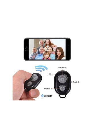 Bluetooth Kumanda Shutter Tüm Telefonlara Uyumlu Video Selfie Ve Fotoğraf Çekme Kolaylığı