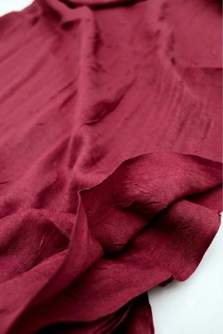 Myreal Bambu Kraş Şal Bordo - Ütü Gerektirmeyen Doğal Doku 90x200 Cm