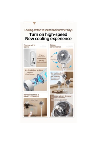 Masaüstü Hareketli Kafa Elektrikli Fan Şarj Edilebilir Fan