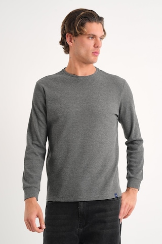 Alexander Gardi Alexandergardı Uzun Kollu Bisiklet Yaka Basic Sweatshirt Antrasit