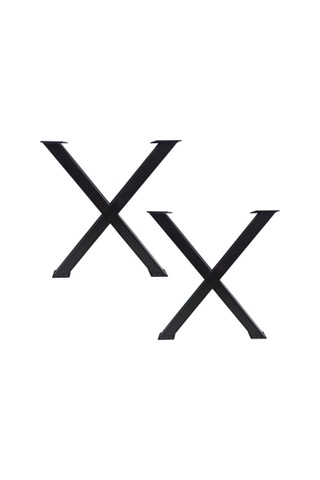 Metal Sehpa Ayağı Masif Ahşap Kütük Orta Sehpa Ayakları Metal X A