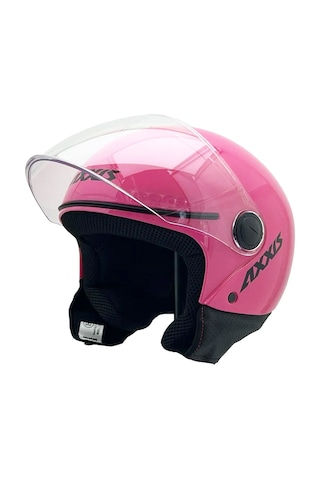 Axxıs Square Ece/Ce Onaylı Gloss Pink Açık Yarım Motosiklet Kaskı Pembe