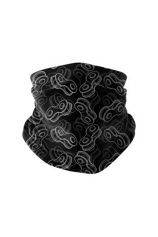 Bobrear Siyah Bisiklet Zinciri Desenli Çok Amaçlı Buff Bandana Boyunluk Maske -