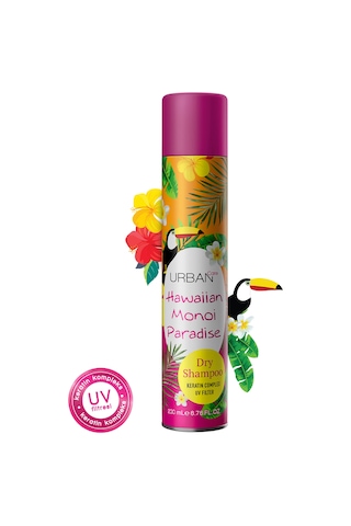 Hawaiian Monoi Hacimlendirici Kuru Şampuan Seti 2x200ml- Vegan - Uv Korumalı